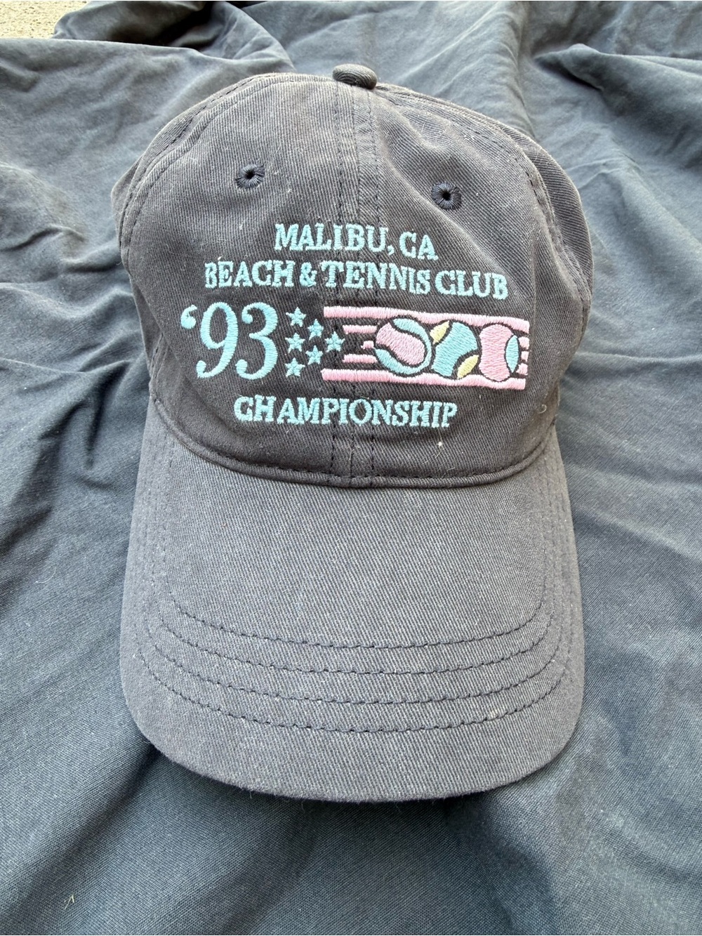 Abercrombie & Fitch Malibu Beach & Tennis Club Black Dad Hat